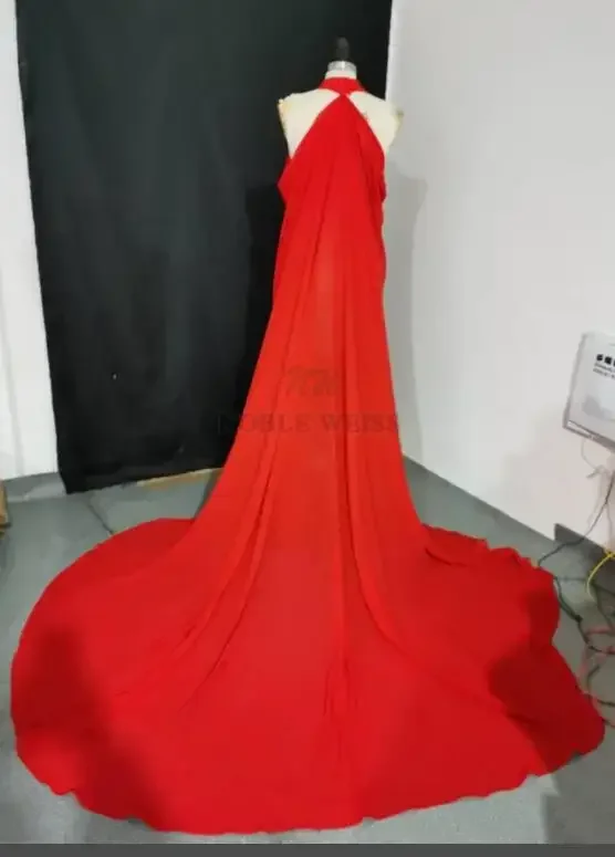 Capa longa de chiffon para noiva, vestido de noite, casaco feminino, festa de baile, bolero, acessórios de casamento, capa longa personalizada