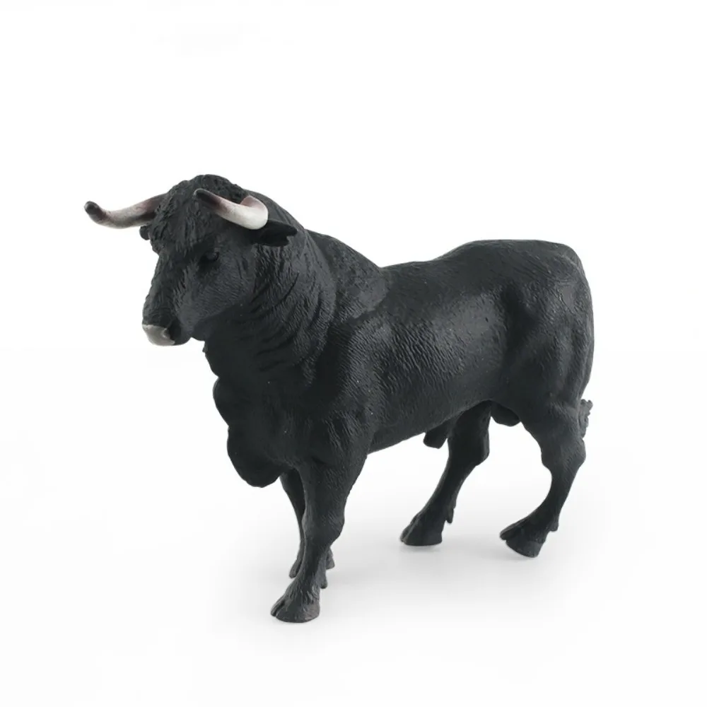 

Simulation Bullfighting Action Figures With Rider Farm Animals Poultry Cattle Model Static Cowboy Calf Bull OX Figures