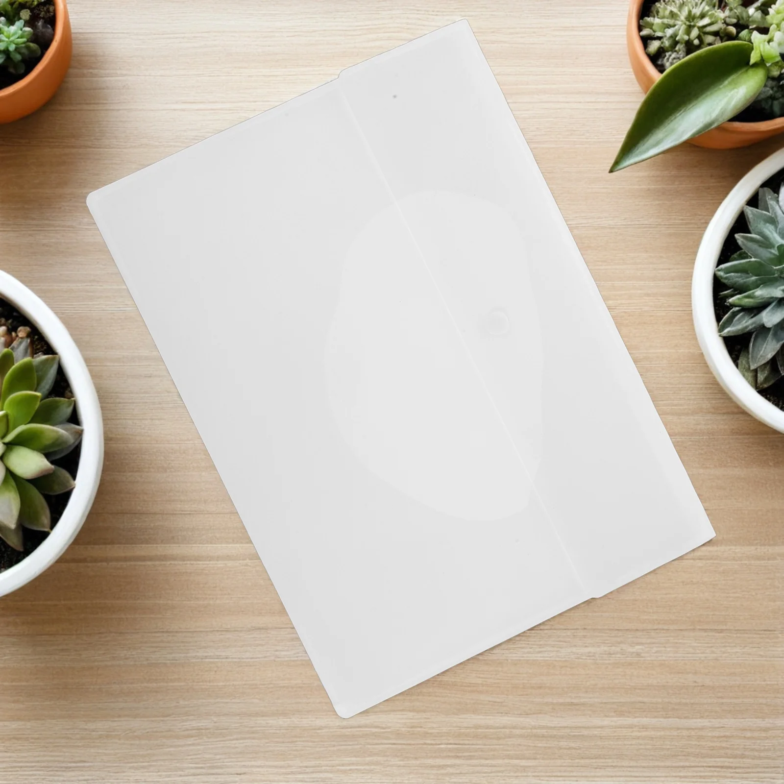 

10pcs A4 File Folder Snap Button Closure Waterproof Pp Document Organizer For Office School Transparent Plastic File Bag