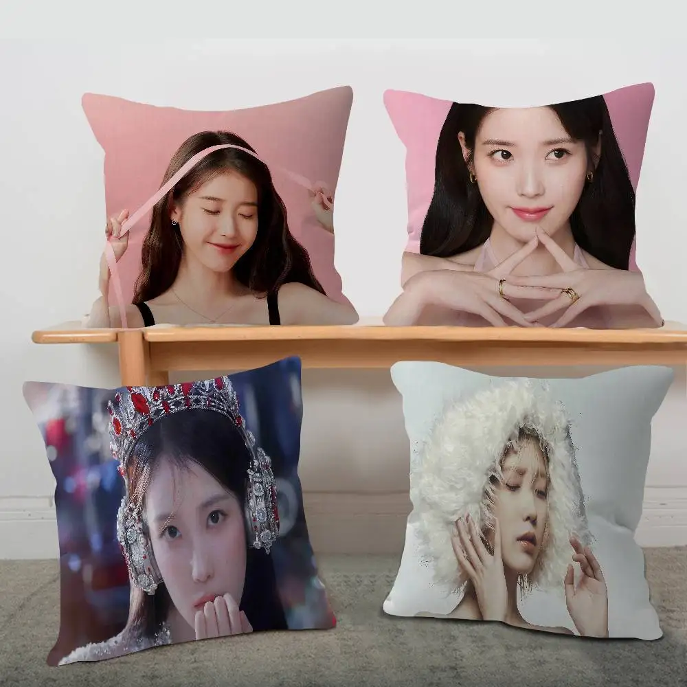Korean Singer L-Lee J-Ji E-Eun I-IU Cushion Cover Pillowcase Upholstery Sofa Throw Pillow Home Decor Pillowcas