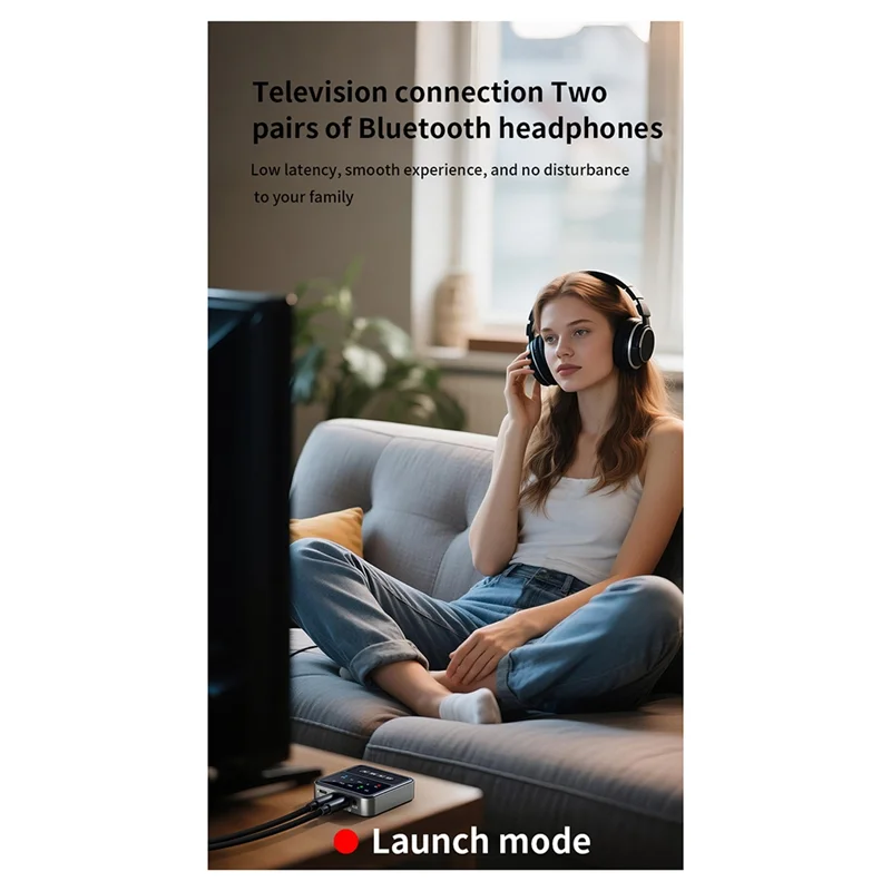 A46U استقبال الصوت الارسال 2In1 QCC 5.4 بلوتوث محول الطائرات جهاز إرسال سمعي 3.5 مللي متر