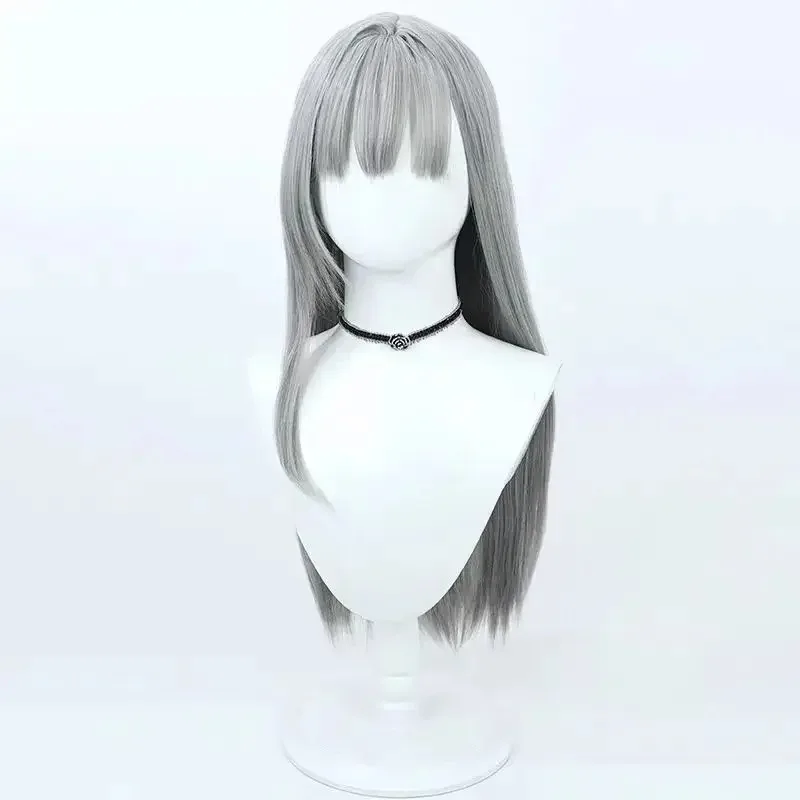 Modernia NIKKE The Goddess of Victory Cosplay Gray Long Hair Halloween Costume Party Role Play Wigs + Wig Capc;3.k'6;d.a;