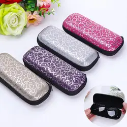 Glasses Box Zipper Stripe Unisex Sunglasses Protection Case Portable Containers random color