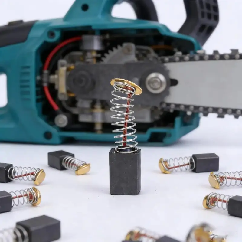 【CCA】50pcs Heavy-Duty Carbon Brush With Metal Bases - For Drills, Sanders, Grinders, Motors - Durable Motor Repair Parts Kit