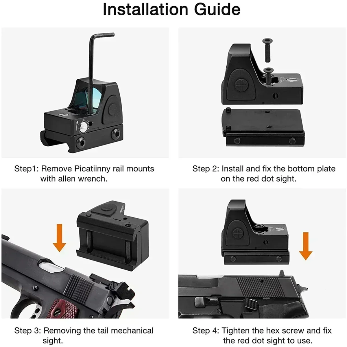 RMR Red Dot Tactical Taurus Pistola G2 G2c G2s G3 PT111 Sight Rifle Reflex Sight Scope 9mm Fit 20mm Rail For KWA KSC Glock