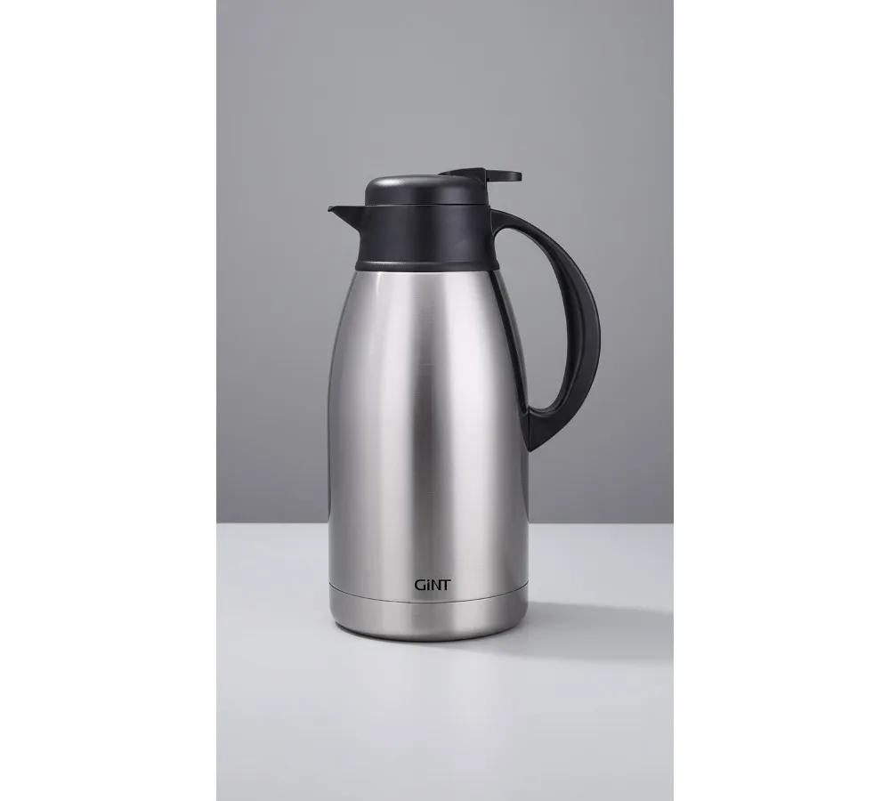 

Stainless Steel Thermal Coffee Carafe, Double Walled Vacuum Insulation, 12 Hour Heat Retention, 65 OZ /1.9 Liter, Silver