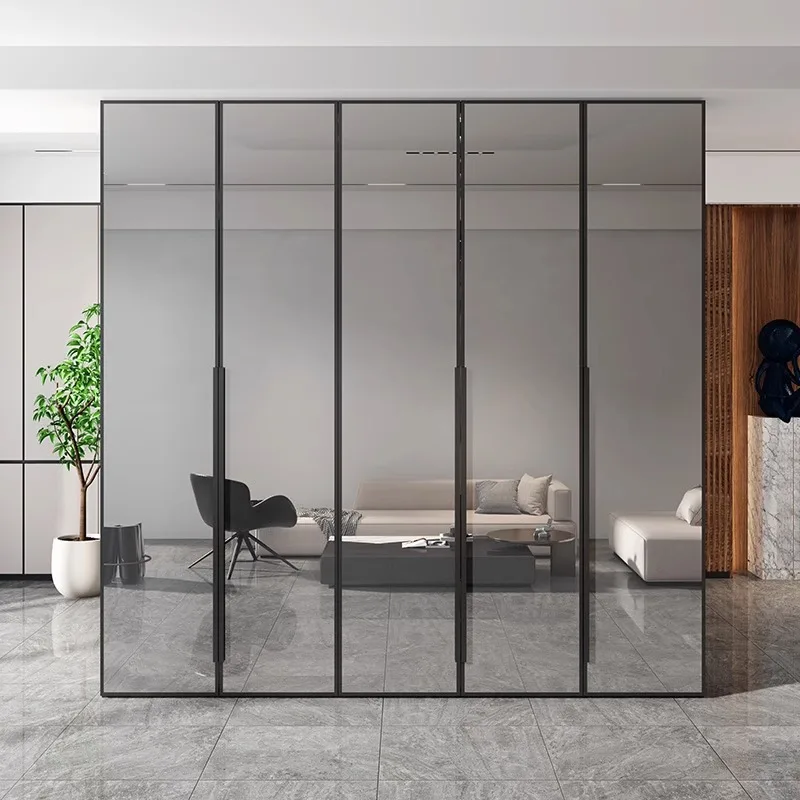 ^Mirror Cabinets Organizer Closet Fabric System Shelf Display Wardrobe Nordic Modern Clothes Storage Muebles Trendy Furniture