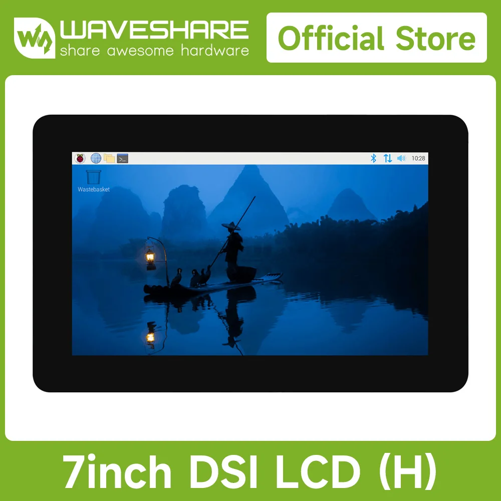 Waveshare 7inch DSI Capacitive Touch Display 1280×720 Pixels, IPS Panel, Optical Bonding Toughened Glass Panel, 10-Point