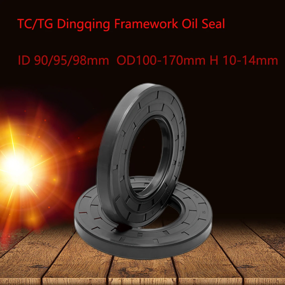 

ID: 90/95/98mm TC/FB/TG4 Framework NBR Nitrile Rubber Shaft Oil Seal Outer Diameter 100/105/110/120mm-170mm Height:10mm-14mm