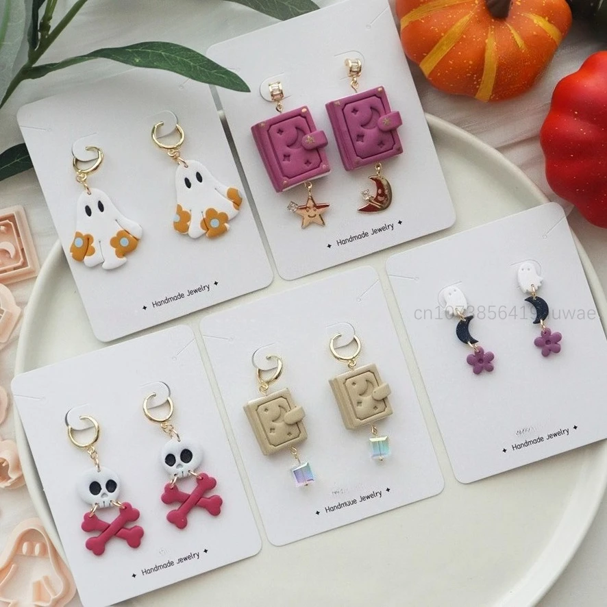 ハロウィンスタームーンブックポリマークレイカッターイヤリング - Jewelry Making Guide Book のレビューと価格