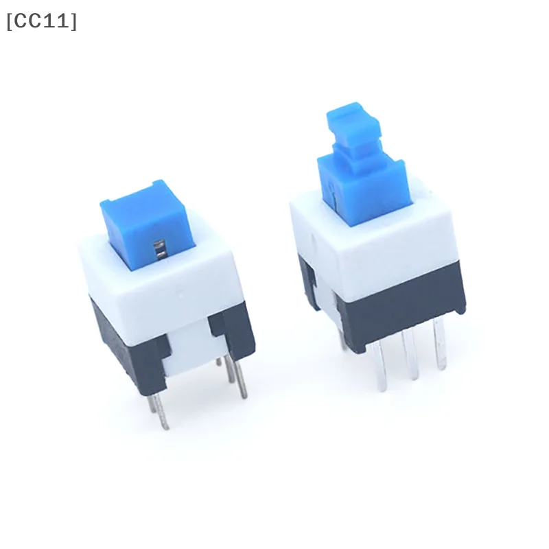 

10 шт./лот квадратный 7x7x12 мм 6-контактный DPDT мини-кнопочный плоский самоблокирующийся переключатель G64 мультиметр переключатель комплект микропереключателя