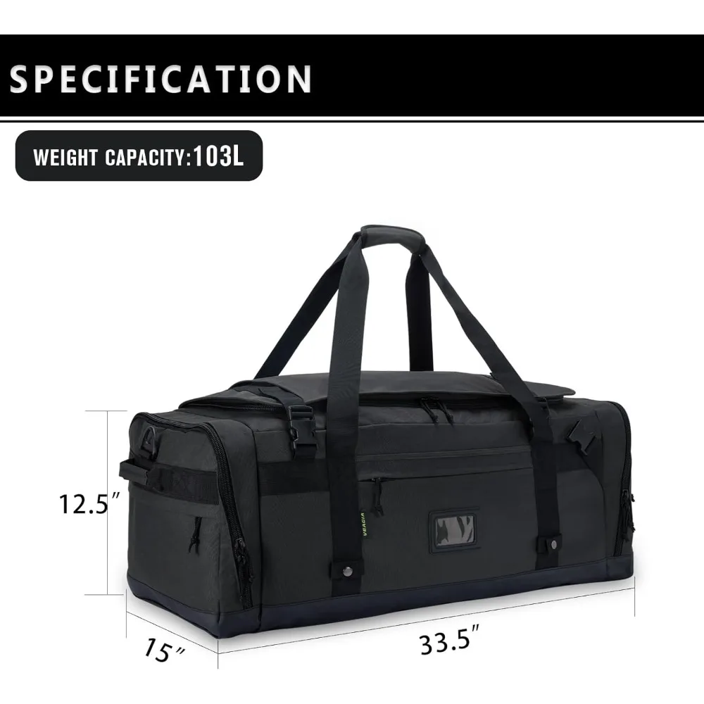 حقيبة القماش الخشن العسكرية شديدة التحمل - حقيبة ظهر للسفر قابلة للطي للرجال والنساء، حقيبة رياضية تكتيكية ذات سعة إضافية #5