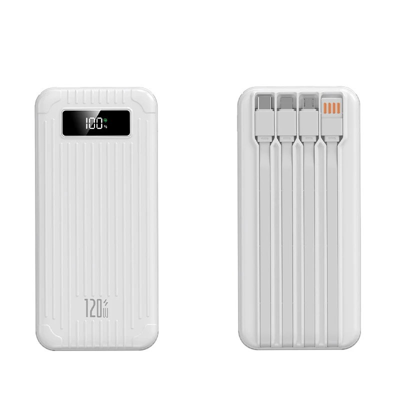 120W 100000mAh Capacity Power Bank Large Capacity Super Fast Charging External Battery Built In 4 Wires For IPhone Huawei_voghion.com