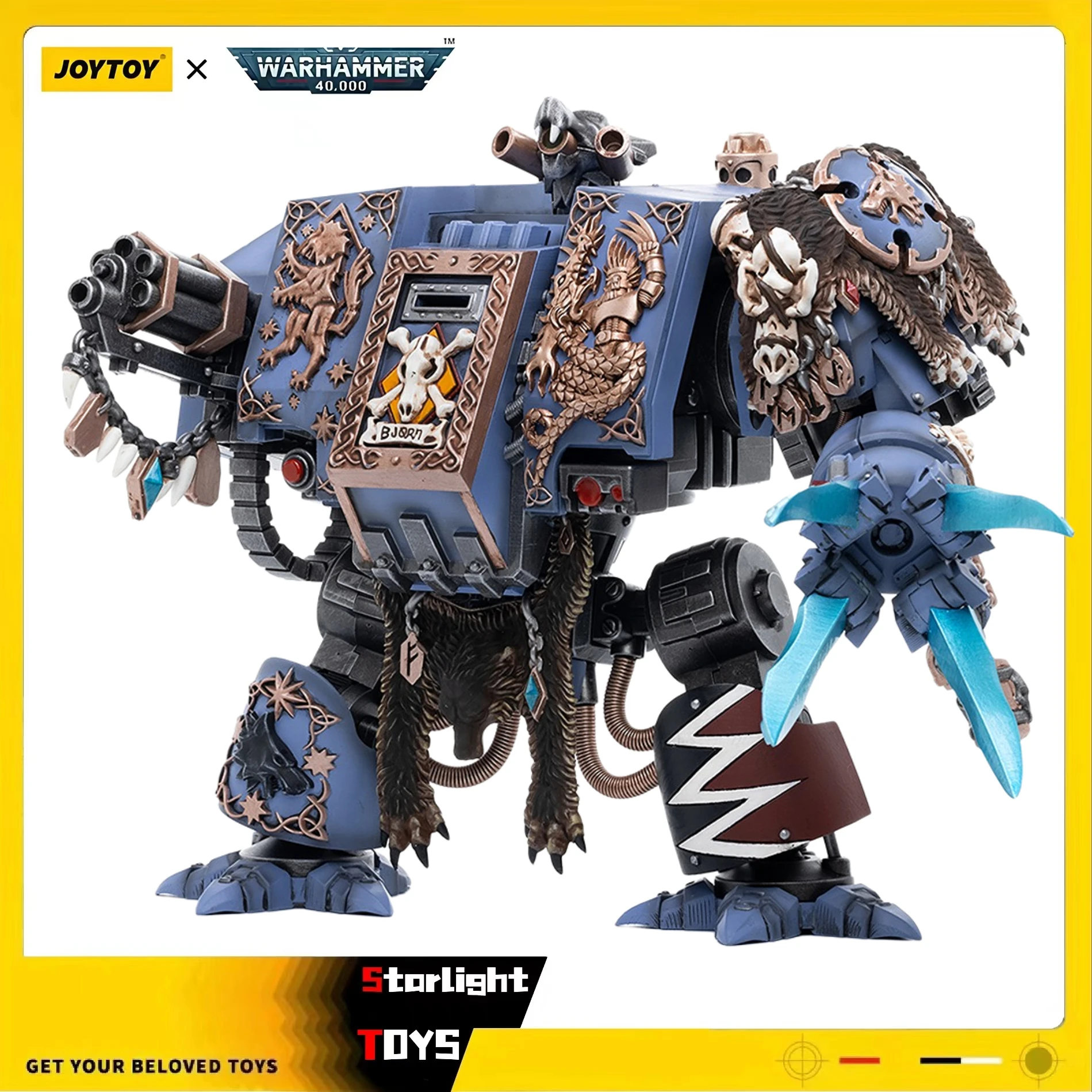 【متوفر】JOYTOY 1/18 عمل الشكل Warhammer 40K Space Wolves Bjorn دمية لعبة مجسمة ذات يد سقطية