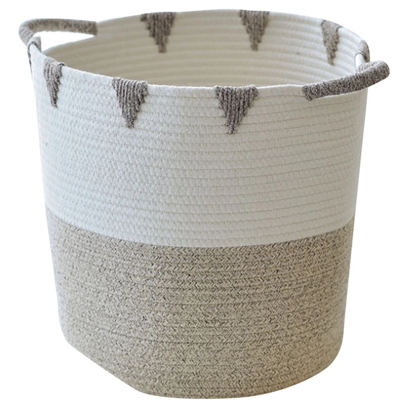 

ABHU Woven Storage Basket Cotton Rope Toy Laundry Storage Basket Storage Bins For Toys Towels Blankets Nursery Kids Room