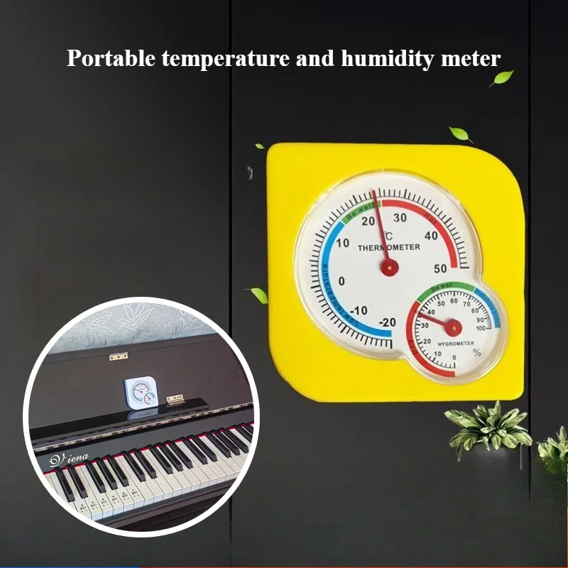 Piano, Guitar, Musical Instrument Maintenance High-Precision Indoor Thermo-Hygrometer, Physical Sensing, No Battery Required