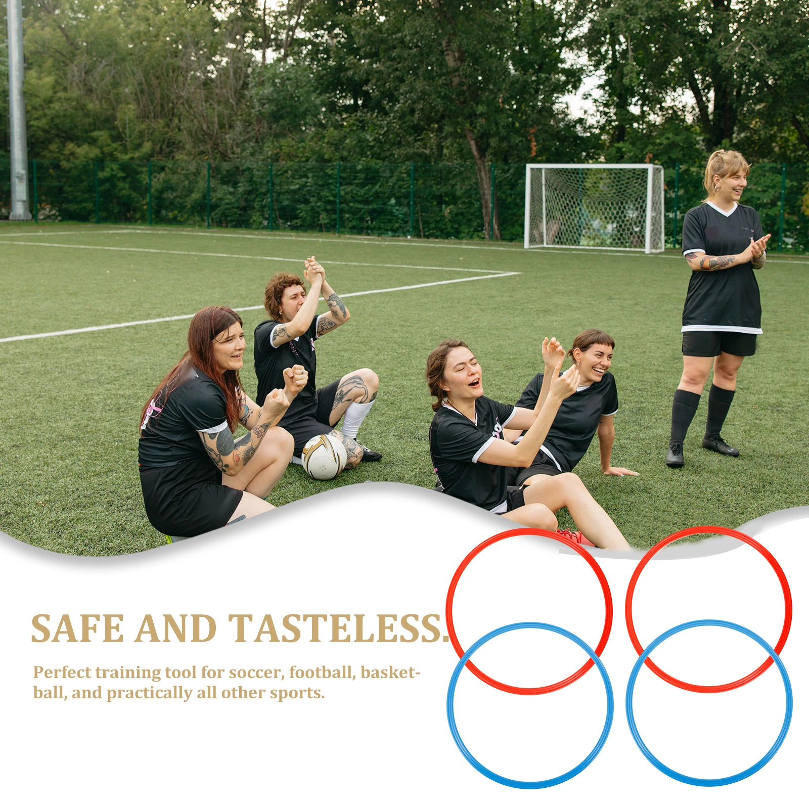 

6PCS Durable Soccer Training Rings Agility Footwork Equipment Fast-Twitch Muscle Workout Sports Accessories