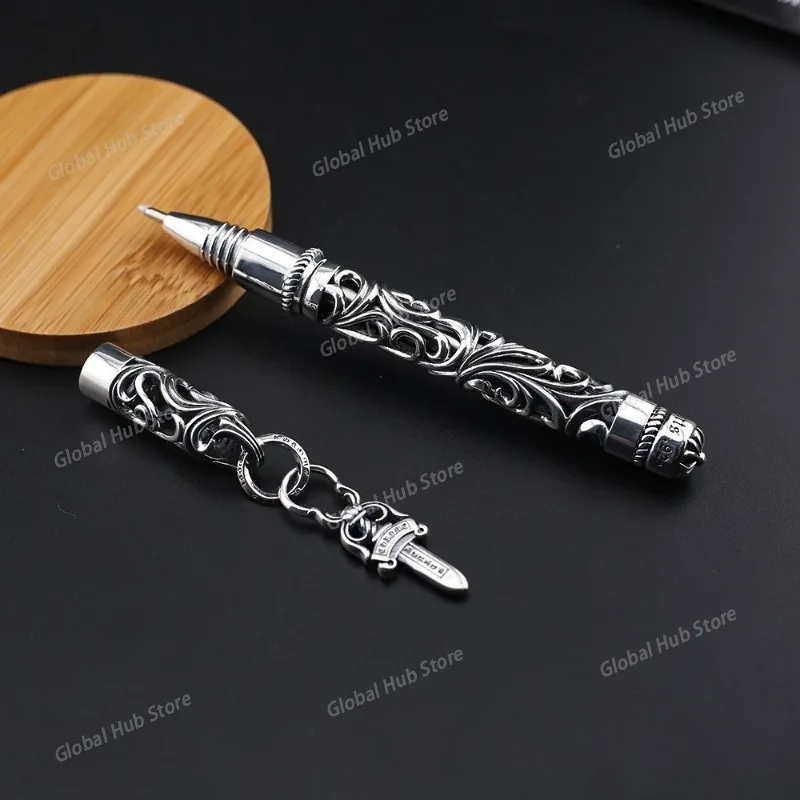 This High-end, Retro, Aged Sword Pen with A Hollowed-out Body Design Is A Niche and High-end Gift Pen