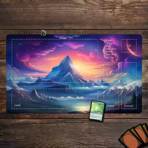 Magic Playmat card gaming mat with zone Artistic landscape illustration mtg playmat Desk Mat gamer expansion mousepad office pad