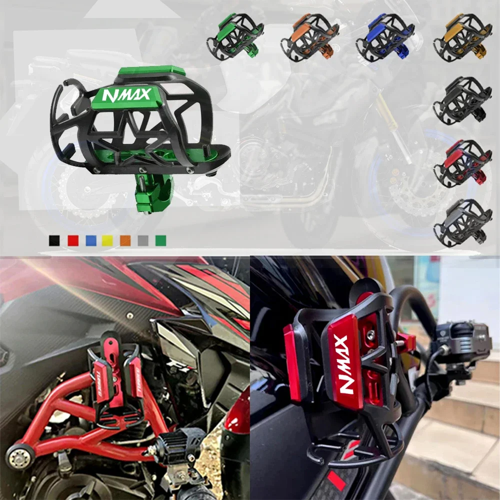 N-MAX Motorcycle Bottle Holder For YAMAHA N-MAX155 NMAX125 Coffee Beverage Tea Water Cup Support CNC Aluminum Alloy Accessories