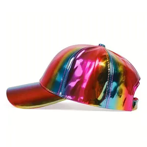Unisex Regenbogenfarbe ändern Baseballkappe, Hip -Hop, Erwachsener, Outdoor, Freizeit, Sonne, Schnappschuss, PU, wasserdicht, Mode 11 Hauptverkäufe Arco Iris Cat - №4
