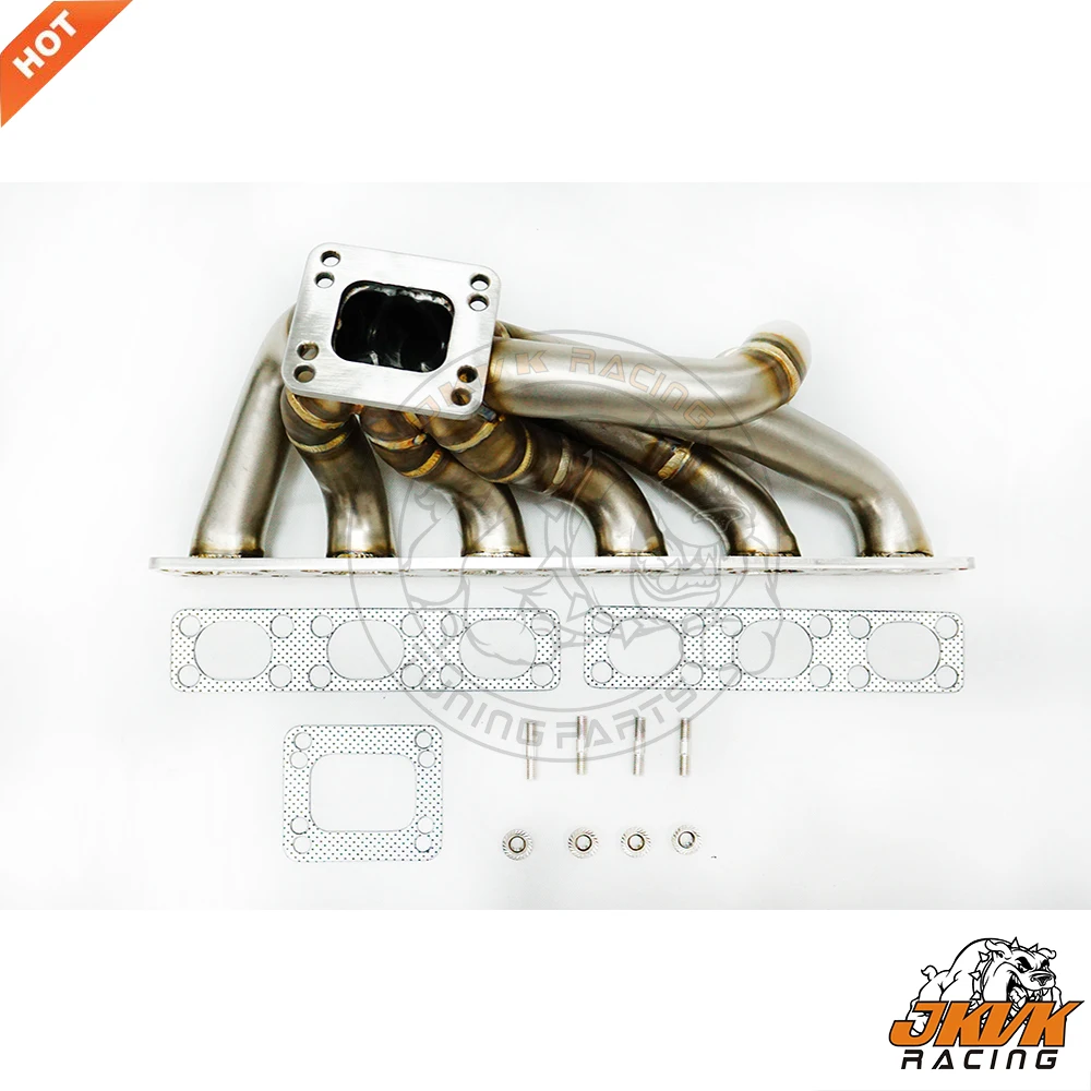 

JKVK RACING T3/T4 толщиной 3,0 мм, наружный диаметр 42 мм BM M50 M52 M54 S50 S52 E30 E34, турбоколлектор с верхним креплением