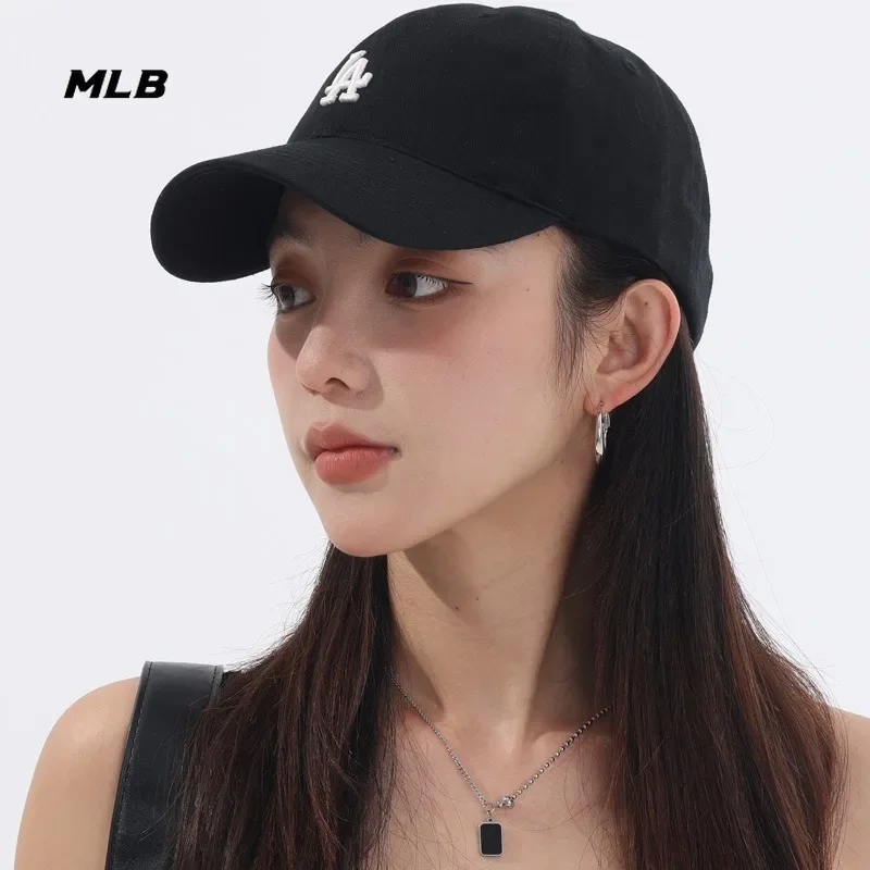 قبعة شمس للجنسين من MLB قبعة بيسبول سوداء بشعار LA