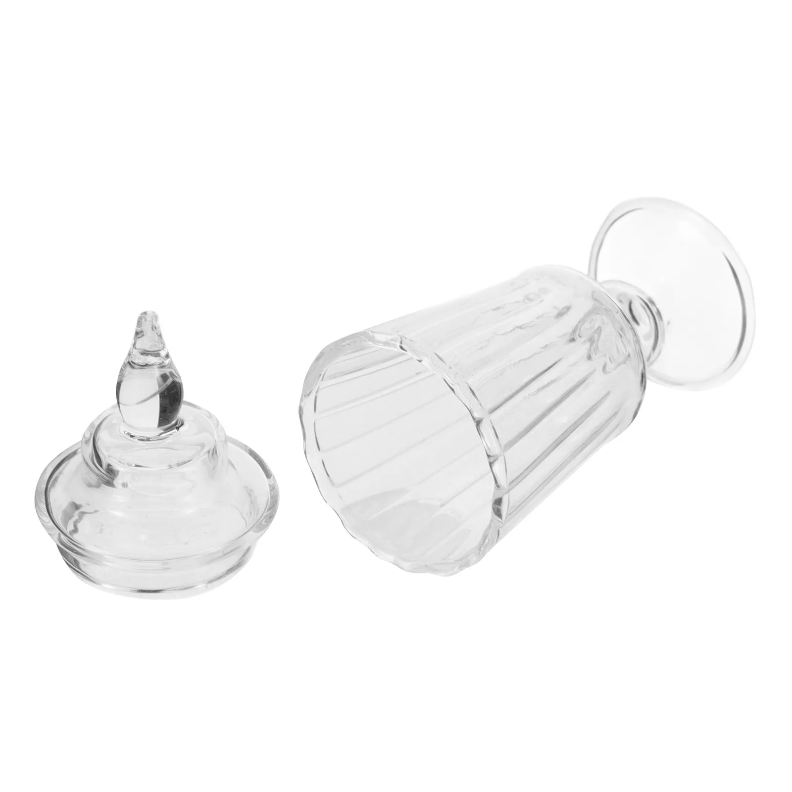 

Миниатюрная стеклянная банка для конфет в масштабе 1:12, декоративный контейнер для хранения для кукольного домика, мини-кухни, демонстрации еды