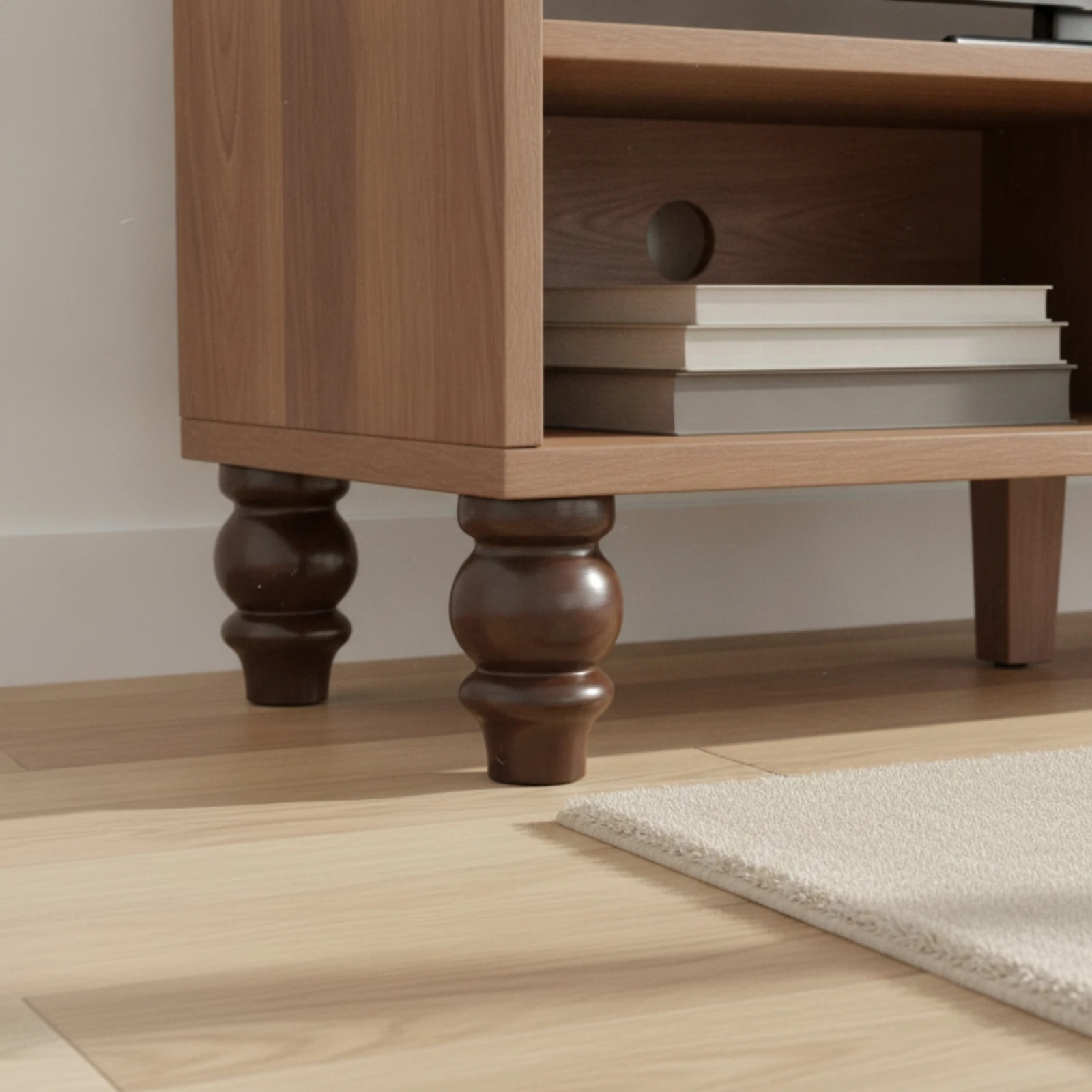 Gourd Furniture Leg Wooden Turned Wood Leg Furniture Legs with Mounting Plates Heavy Duty Hardware Sturdy for DIYers, Sofa