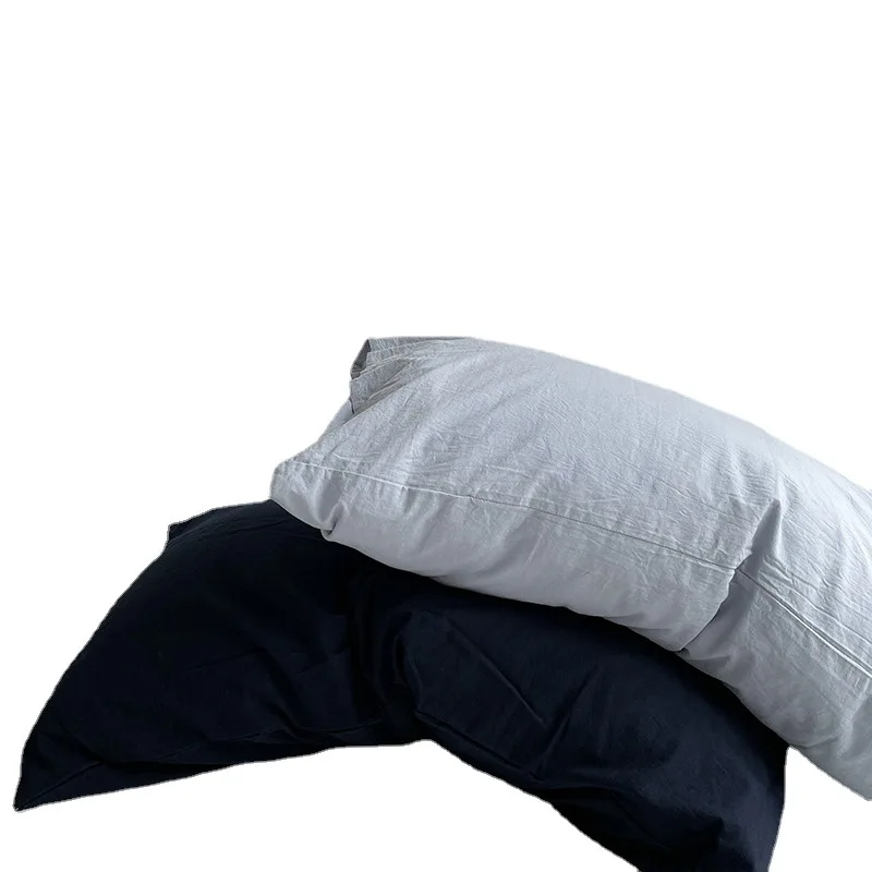 Joylove Ins Solid Color Cotton Washed Cotton Pillowcase A Set Of Household Cotton Pillowcase Flower Single Pillow No Filling