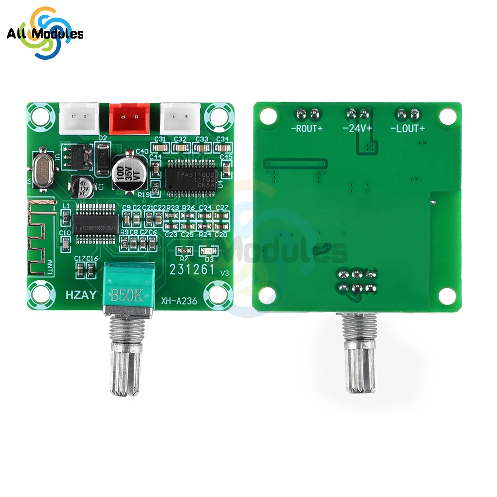 XH-A236 Digital Amplifier Board Dual Channel TPA3110D2 Bluetooth Audio Amplifier Module 30W+30W