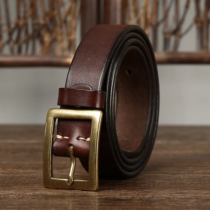 

Light Luxury Style Belt, Women's Genuine Leather Top Layer, Pure Cowhide, Retro, Simple, Fashionable And Versatile Jeans Belt