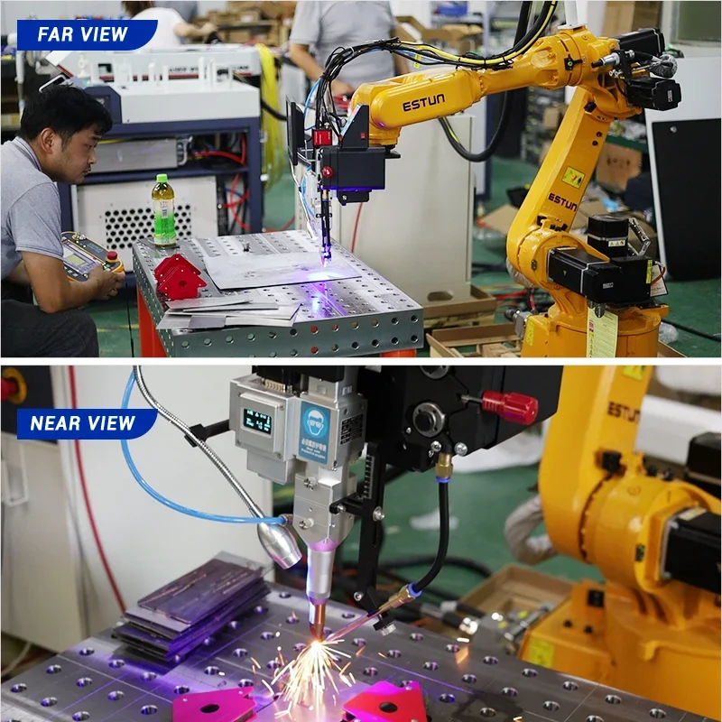 高精度3D自動レーザー溶接ロボット、ステンレス鋼・アルミニウム対応、中国ブランドロボットアーム、1.5KWレーザー溶接