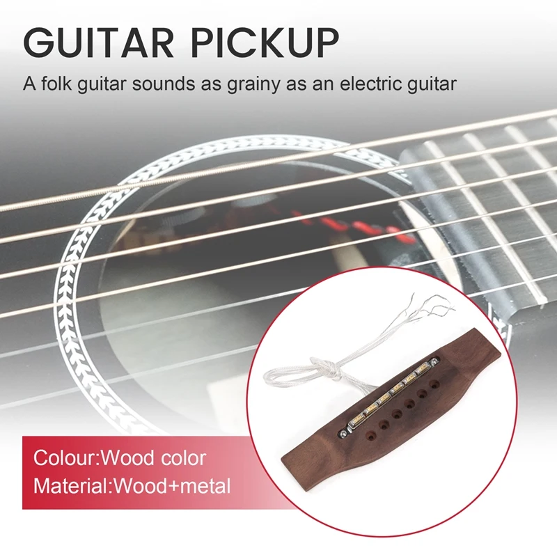 Acoustic Guitar Piezo Bridge Pickup With The Graininess Of An Electric Guitar For Acoustic Guitar Instrument Accessories