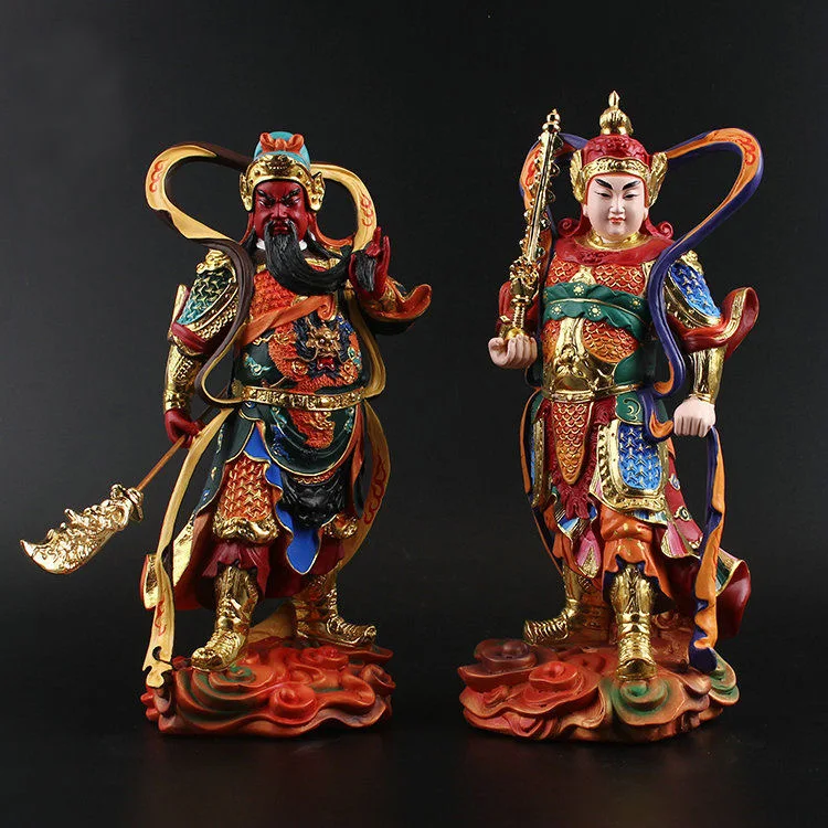 

Resin Sangharama Bodhisattva Buddha Statues Dharma Wealth Guan Yu Sculptures Home Decor