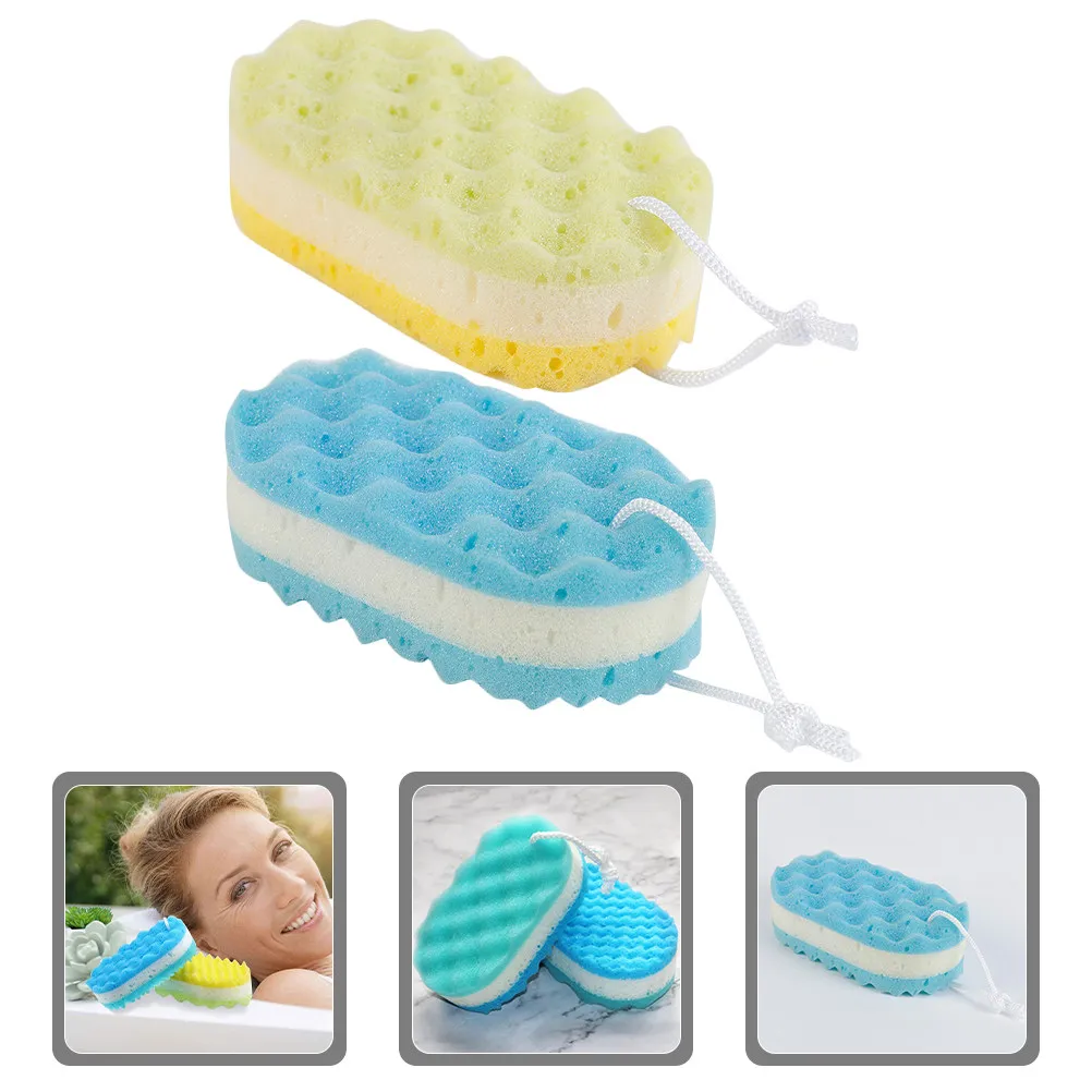 

6Pcs Bath Sponge Three Layer Soft Body Scrubber Exfoliating Sponge for Shower Use Body Scrubber Bath Sponges for Shower
