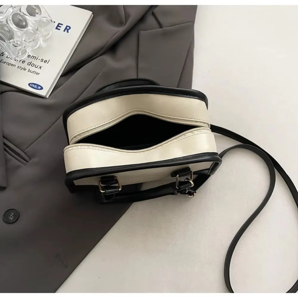 Neue Retro Mini Boston Tasche Quadratische Form PU-Leder Kleine Quadratische Tasche Schulterriemen Lässige Umhängetasche für Damen – Detail 3