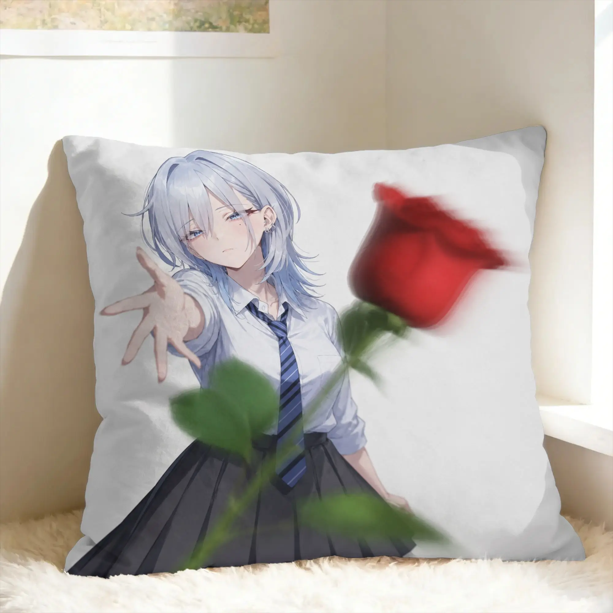 Haimiya Senpai Wa Kowakute Kawaii Manga Pillow Case  Soft Pillow Cover For Sofa Home Decor Novelty Pillowcases