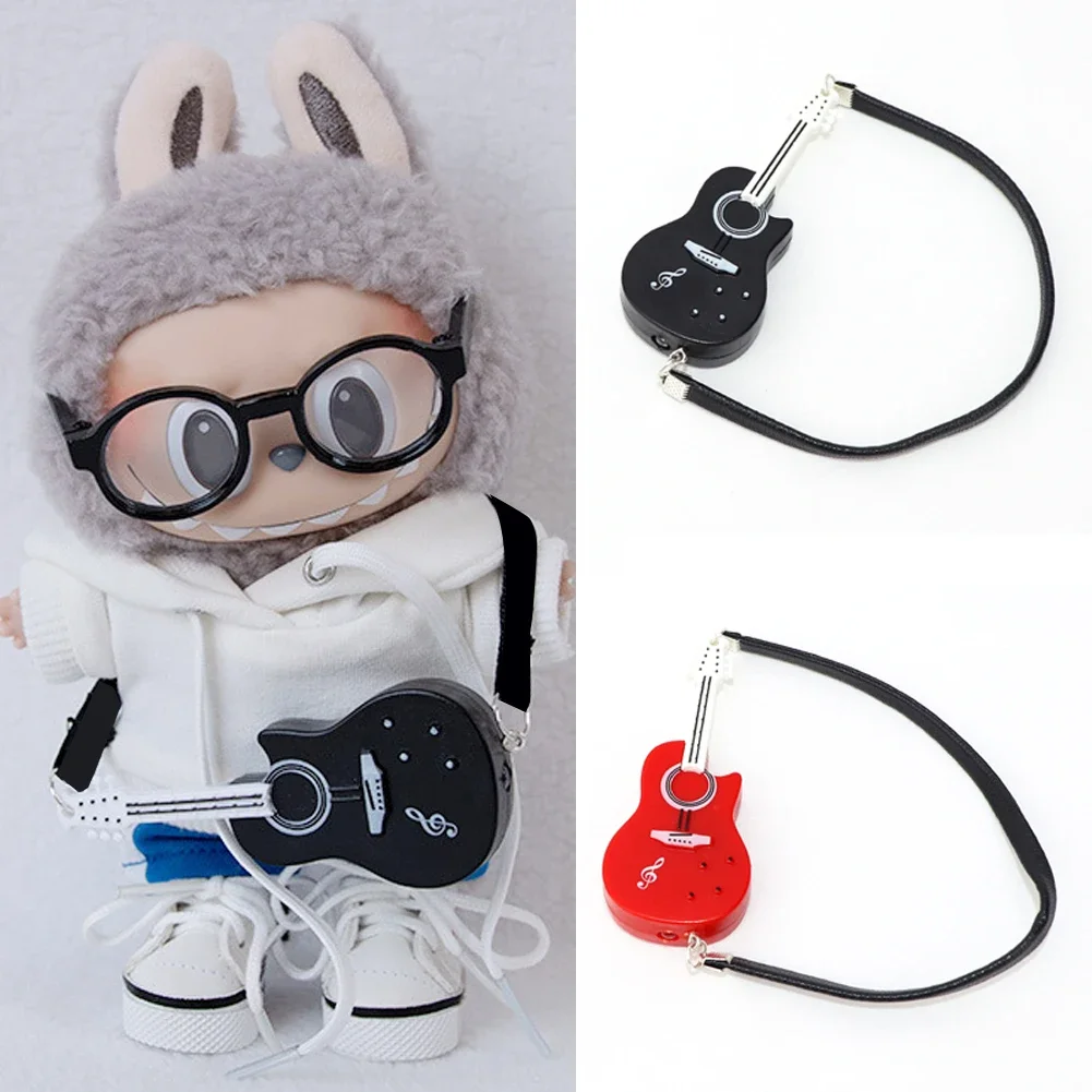 Mini accesorios de muñeco de peluche de 20cm para Corea, Kpop Exo Labubu, gafas de ídolo, collar, conjunto de guitarra, regalo de ropa