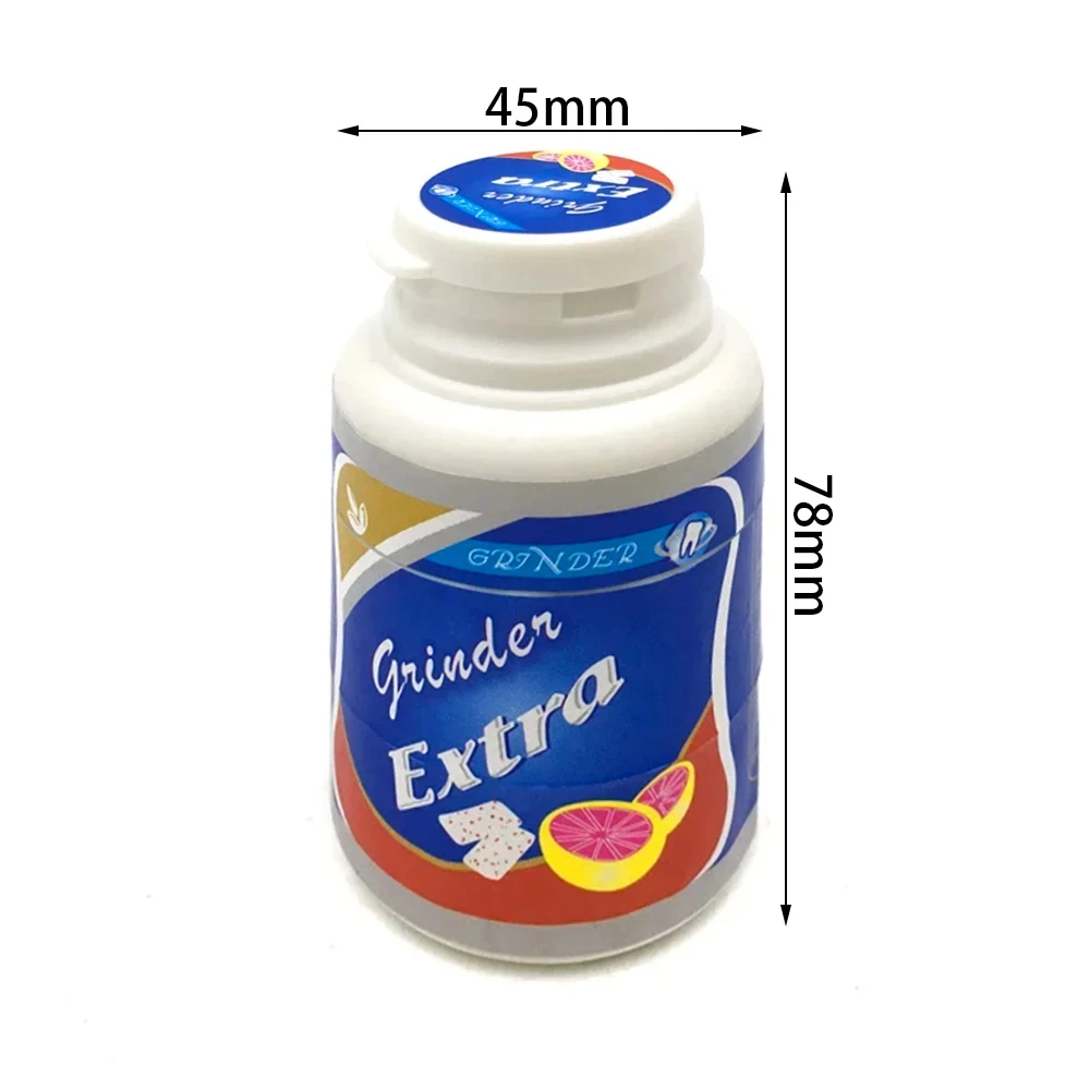45mm Chewing Gum Bottle Herbal Grinder Tobacco Herb Crusher Smoke Metal Plastic Shell Sticker Print Smoking Accessories