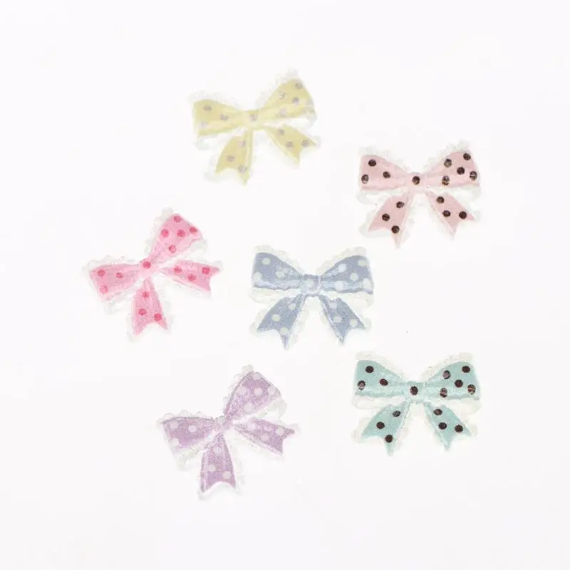 10Pcs Small Dot Bowknot Charm Planar Resin Patch Handmade DIY Hairpin Earrings Neckalce Jewelry Making Accessories