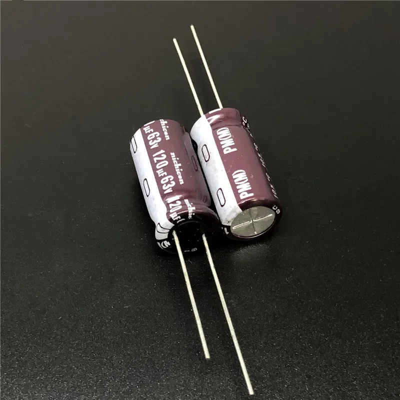 

10pcs/100pcs 120uF 63V NICHICON PM Series 10x20mm 63V120uF Low Impedance Aluminum Electrolytic capacitor