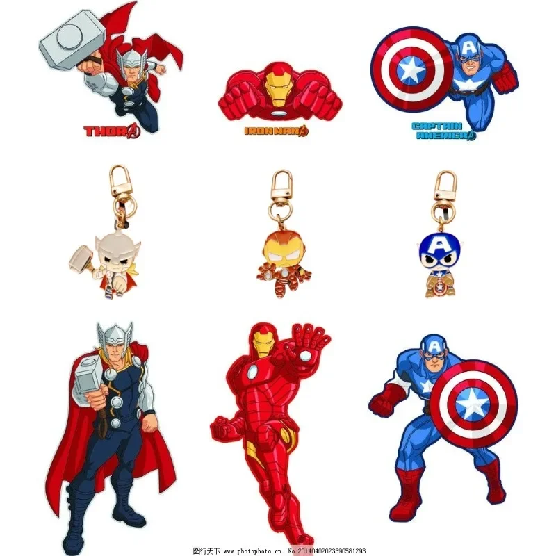 

Marvel The Avengers Metal Keychain Spider-Man Cartoon Anime Action Figure Toy Bag Decoration Q Figural Children Birthday Gift