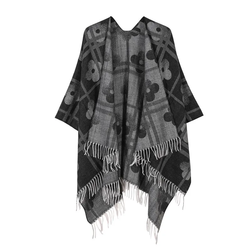 New tassel shawl, a fashionable versatile jacquard scarf women, perfect for layering and keeping warm