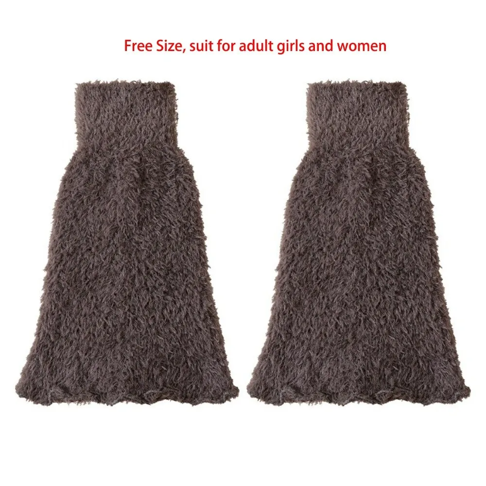 جديد المرجان الصوف تدفئة الساق الدافئة بلون منتصف العجل جورب Harajuku سميكة التمهيد يغطي النساء