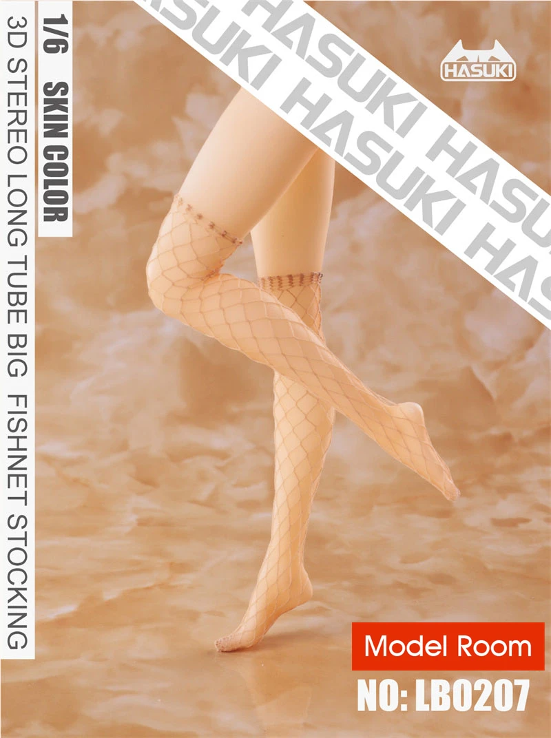 HASUKI LB02 LB03 LB04 1/6 Scale Female Seamless Socks Long Tube Fishnet Pantyhose Stockings Model Fit 12'' Action Figure Body