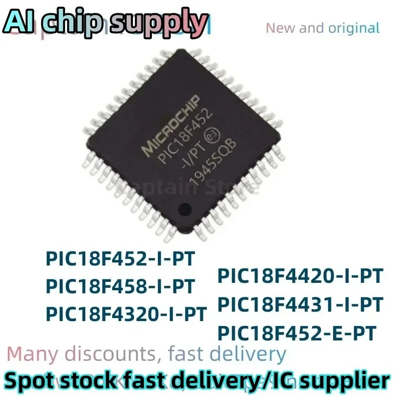 5PCS PIC18F4420-I/PT PIC18F4431-I/PT Circuito Integrado TQFP44 PIC18F452-E/PT PIC18F452-I/PT PIC18F458-I/PT PIC18F4320-I/PT