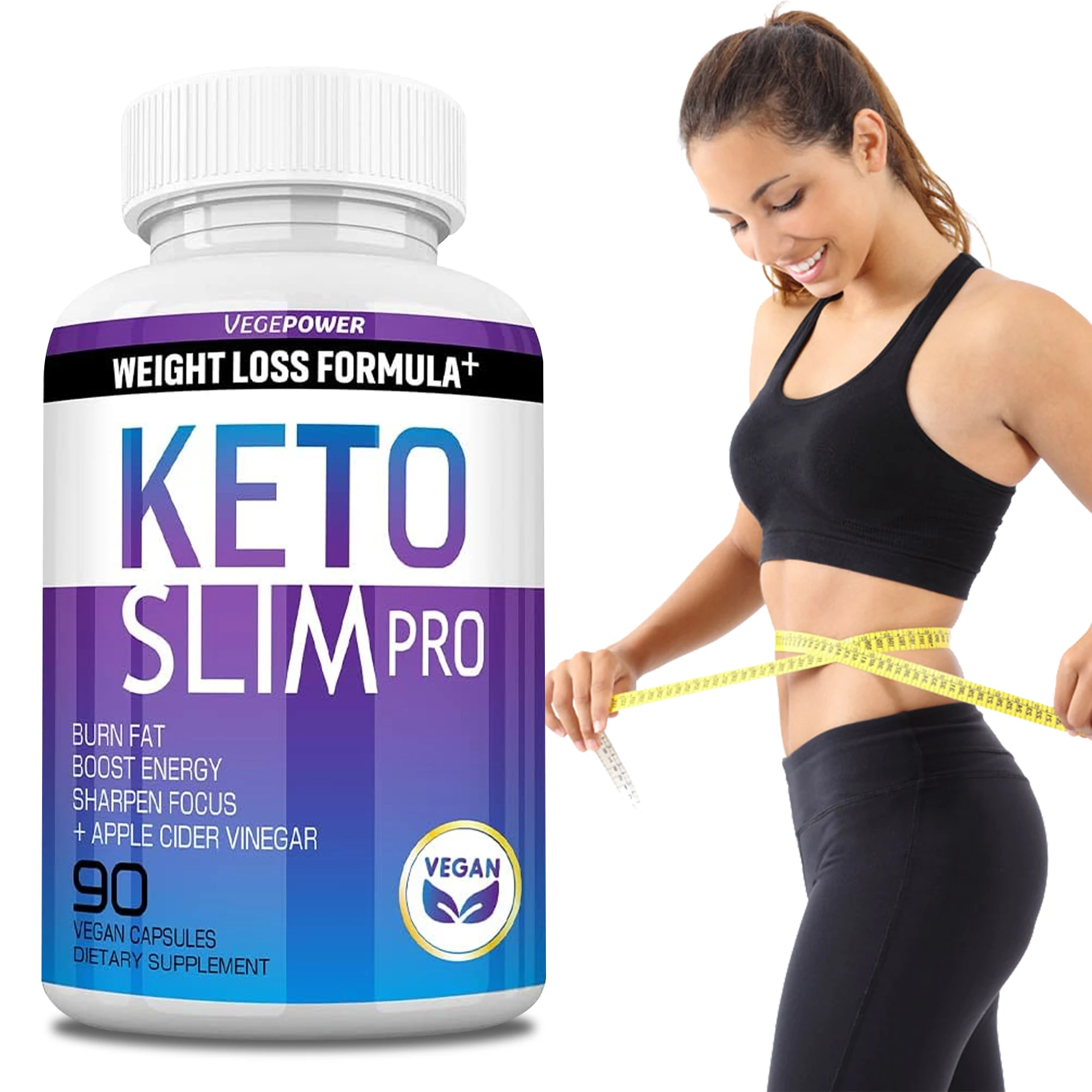 

Keto Slim Pro - Contains Apple Cider Vinegar To Support Digestive Health, Gastrointestinal Function, and Boost Energy