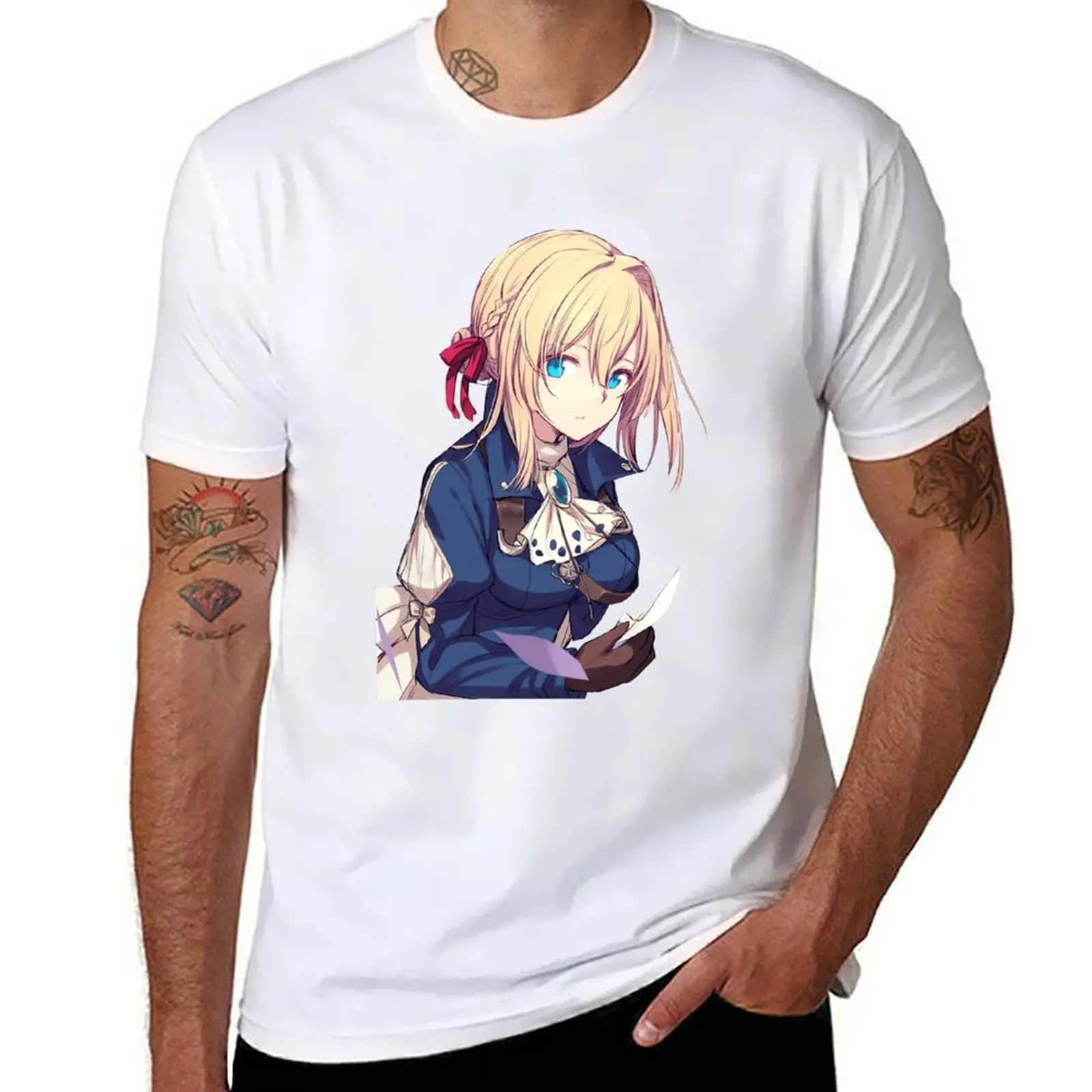 

Violet Evergarden T-Shirt t shirts cotton 100% t shirt man casual T-Shirt