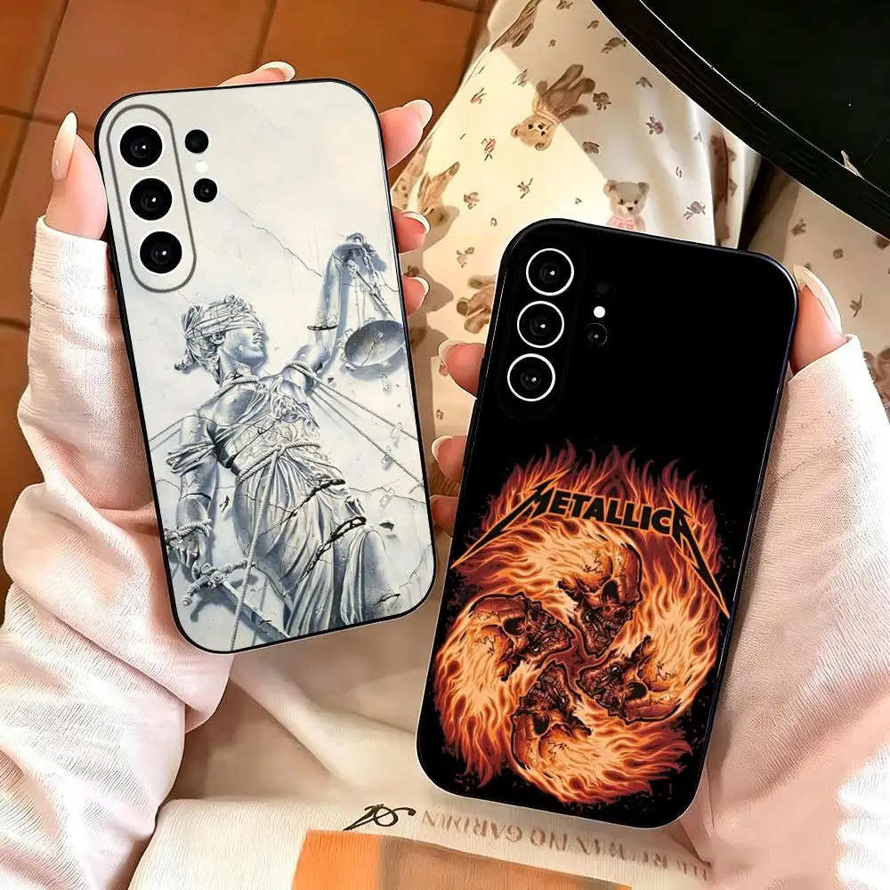 Metallica BAND Phone Case Phone Case For Samsung S26 S25 S24 S23 S22 FE S21 Plus S20 Ultra Black Soft Shell